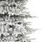 6.5ft. Pre-lit Slim Flocked Artificial Utah Fir Christmas Tree, Clear Lights